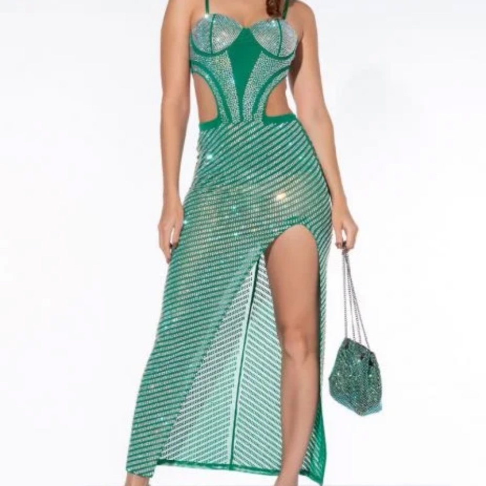 Rhinestone maxi dress